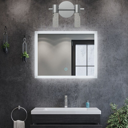 Aplique Led doble cilindro plata efecto agua 10w