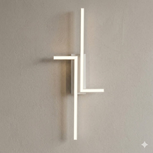 Aplique Led minimalista Diseño doble L 20W Cálido