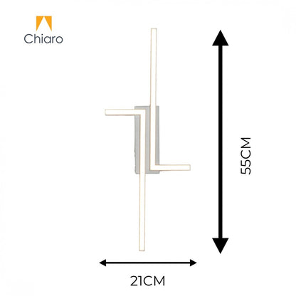 Aplique Led minimalista Diseño doble L 20W Cálido