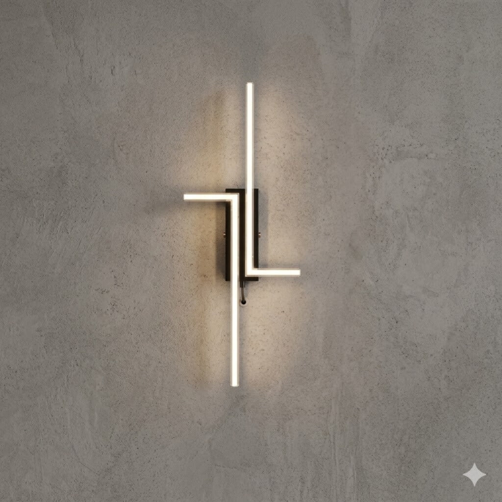 Aplique Led minimalista Diseño doble L 20W Cálido