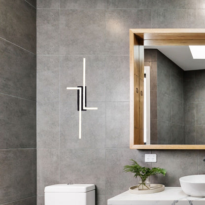 Aplique Led minimalista Diseño doble L 20W Cálido