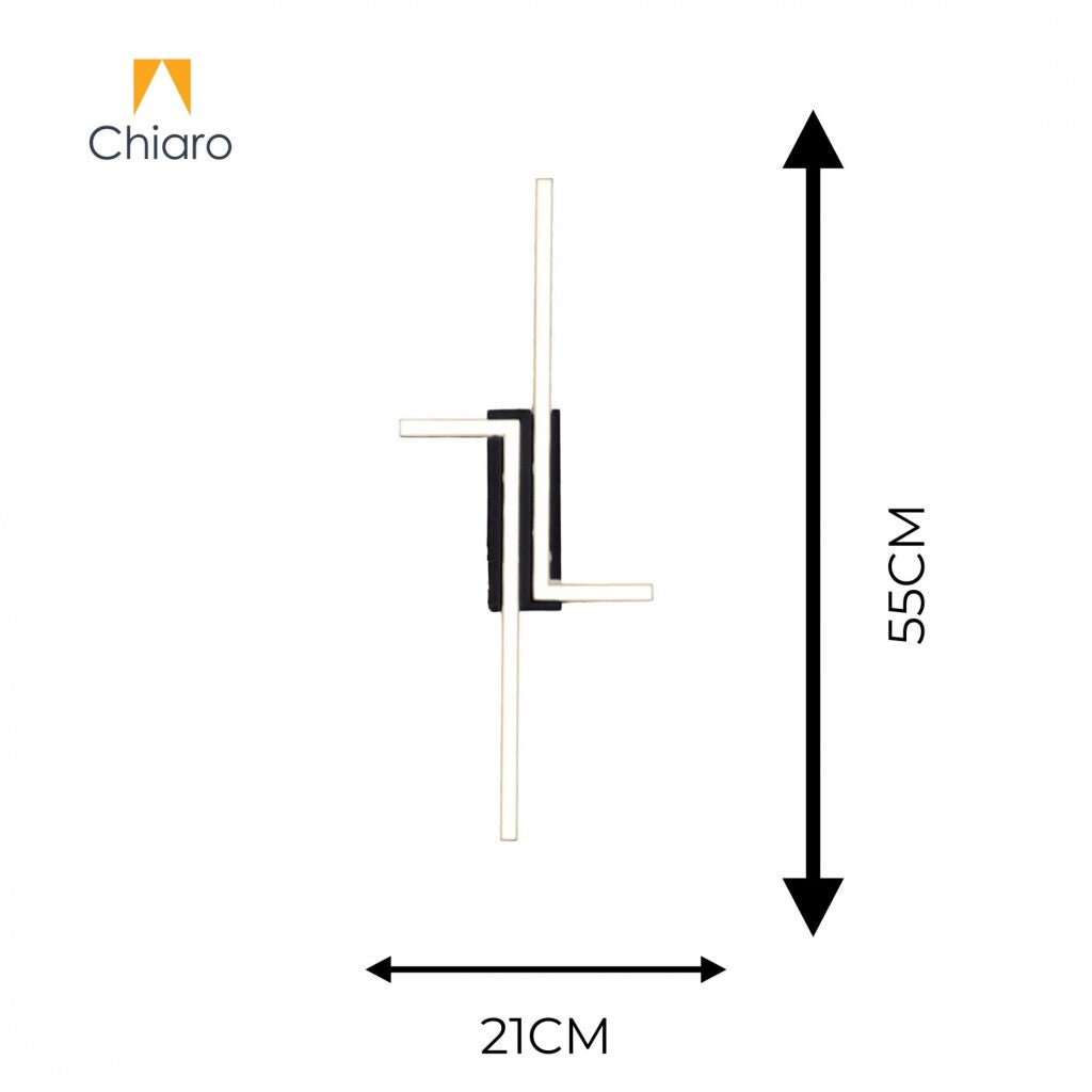 Aplique Led minimalista Diseño doble L 20W Cálido