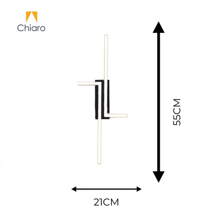 Aplique Led minimalista Diseño doble L 20W Cálido