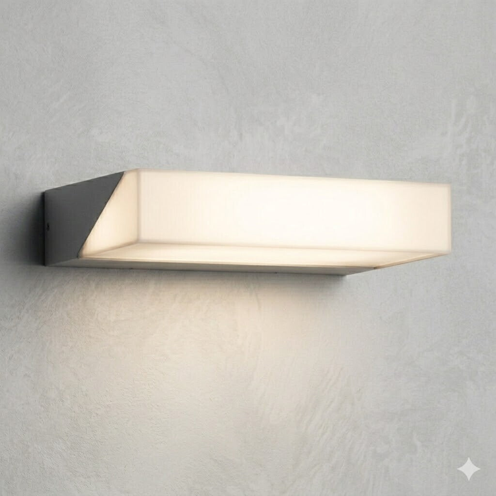 Aplique led pared rectangular moderno, luz cálida de área