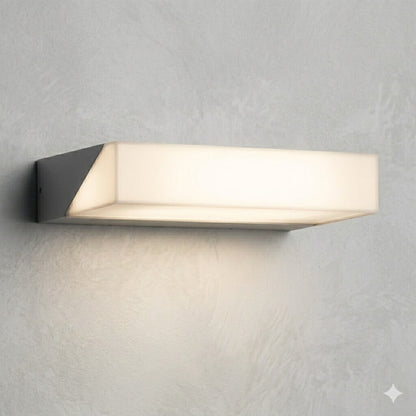 Aplique led pared rectangular moderno, luz cálida de área
