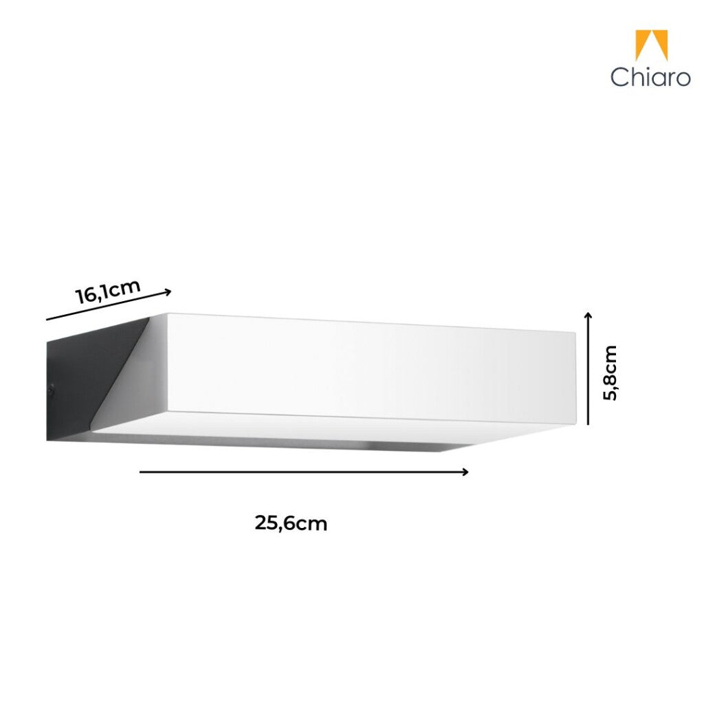 Aplique led pared rectangular moderno, luz cálida de área