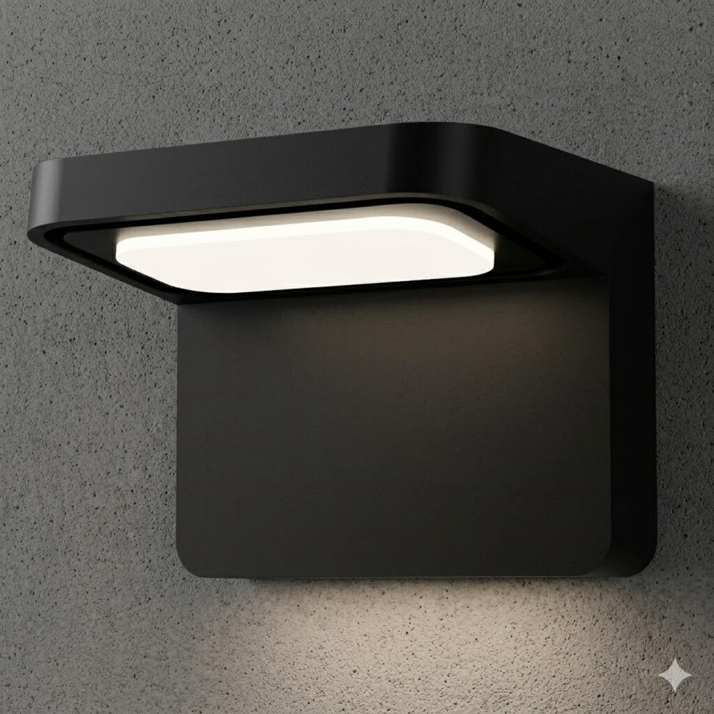 Aplique led pared rectangular moderno, luz cálida de área