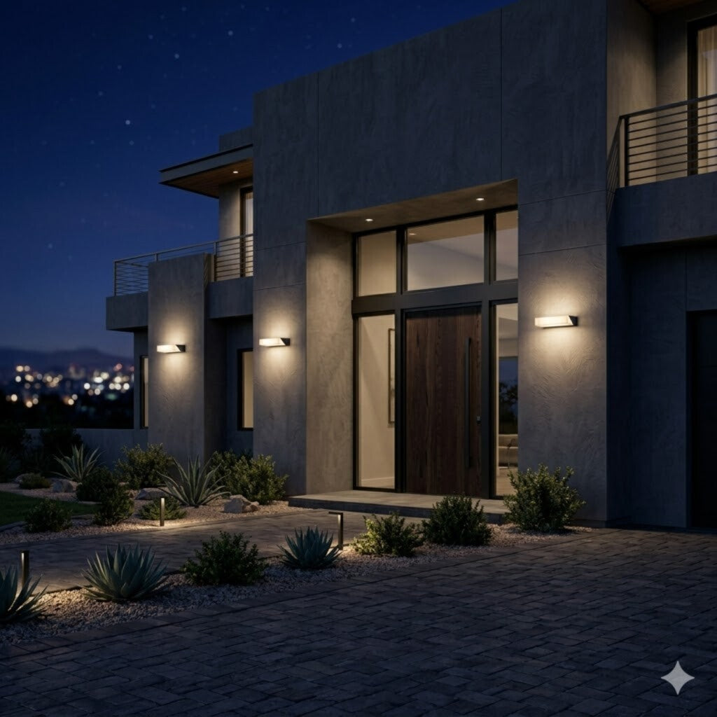Aplique led pared rectangular moderno, luz cálida de área
