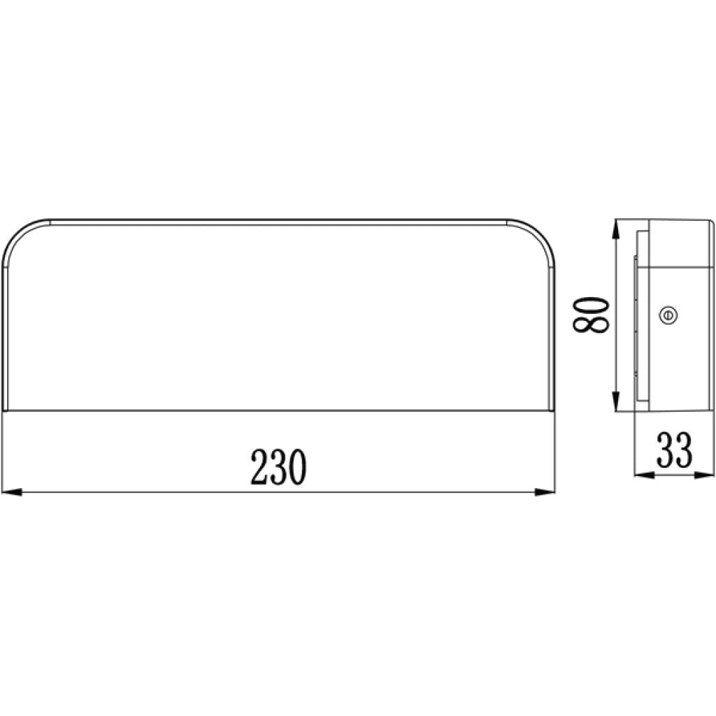 Aplique led plano unidireccional IP65 10W