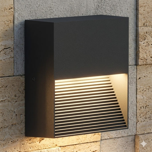 Aplique led señalizador cuadrado IP65 5W NEGRO