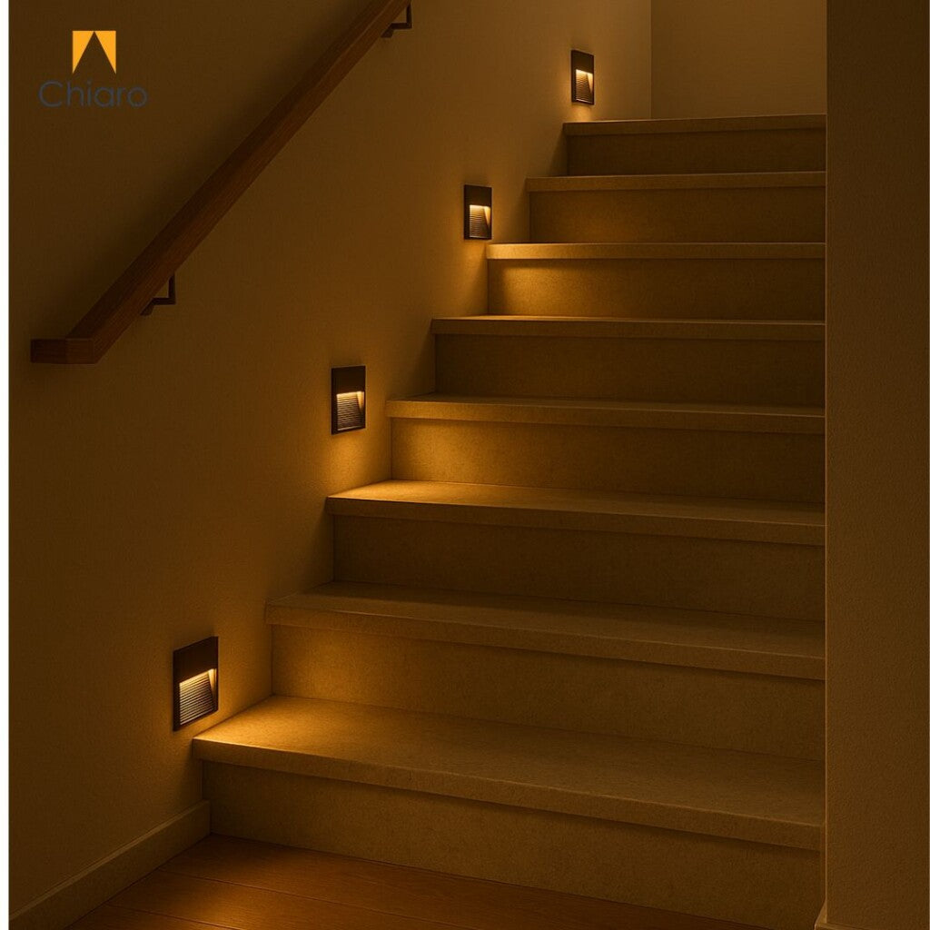 Aplique led señalizador cuadrado IP65 5W NEGRO