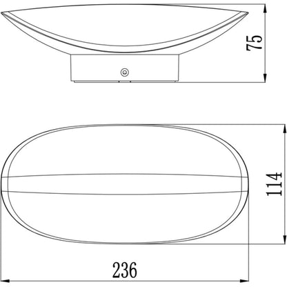 Aplique led Tortuga oval 13w IP65