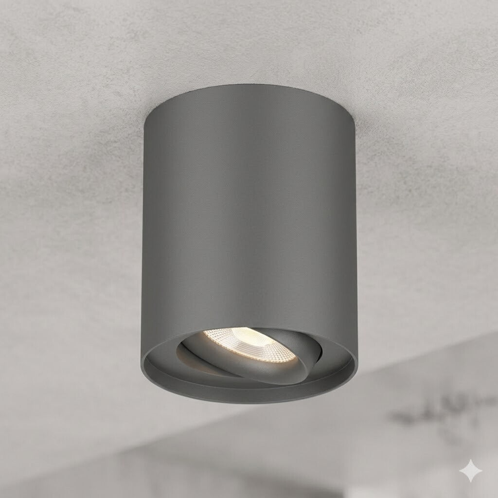 Aplique spot led 6w cilindro de techo cálido
