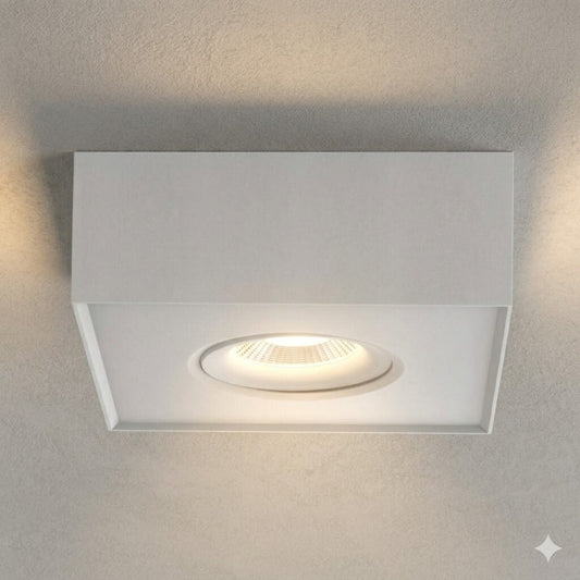 Aplique spot led Cubo chato 8w móvil Dimerizable 2700K