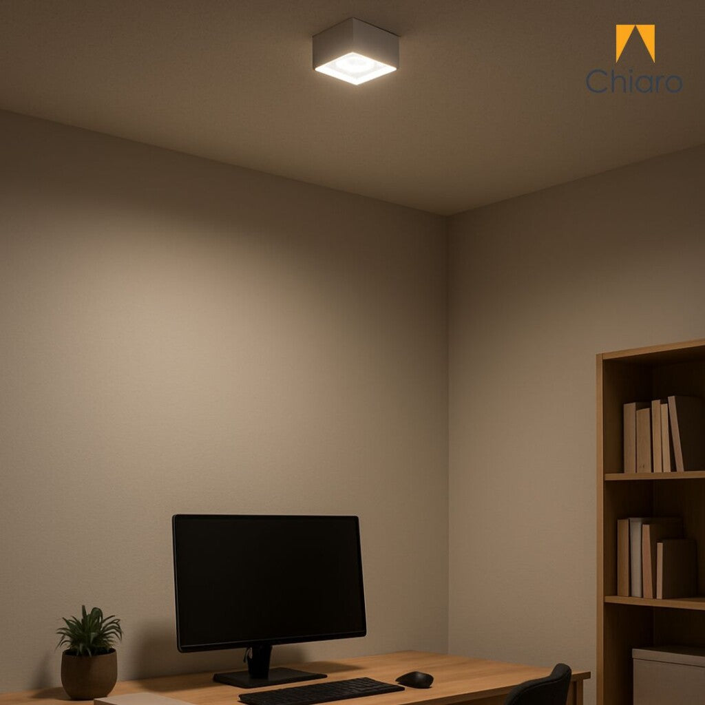 Aplique spot led Cubo chato 8w móvil Dimerizable 2700K