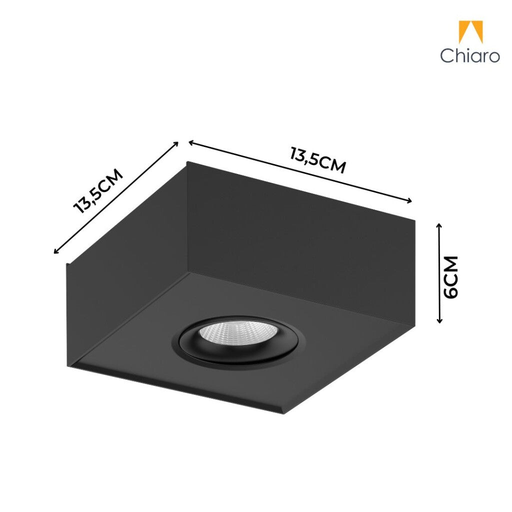 Aplique spot led Cubo chato 8w móvil Dimerizable 2700K