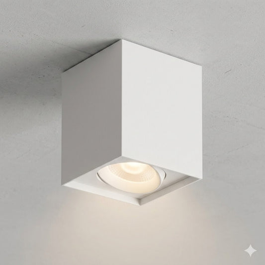 Aplique spot led DIMERIZABLE 10w CUBO de techo 3000K