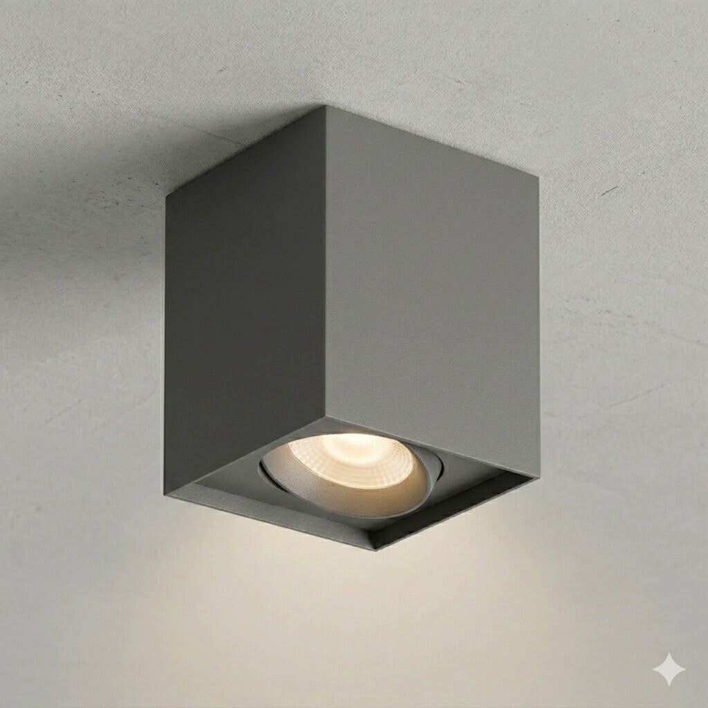 Aplique spot led DIMERIZABLE 10w CUBO de techo 3000K