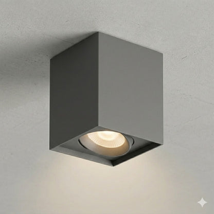 Aplique spot led DIMERIZABLE 10w CUBO de techo 3000K