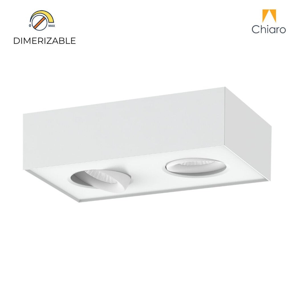 Aplique spot led rectangular chato 16w móvil Dimerizable 2700K