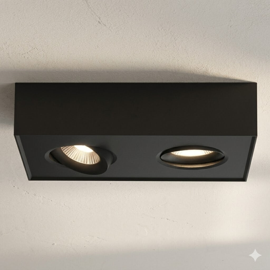 Aplique spot led rectangular chato 16w móvil Dimerizable 2700K