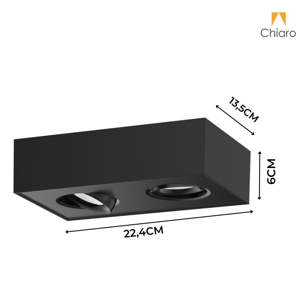 Aplique spot led rectangular chato 16w móvil Dimerizable 2700K