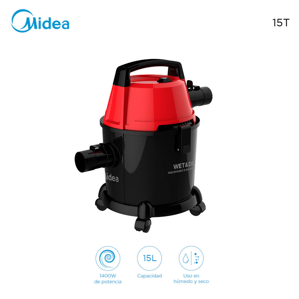 Aspiradora Wet-Dry 3 en 1 Midea 15T