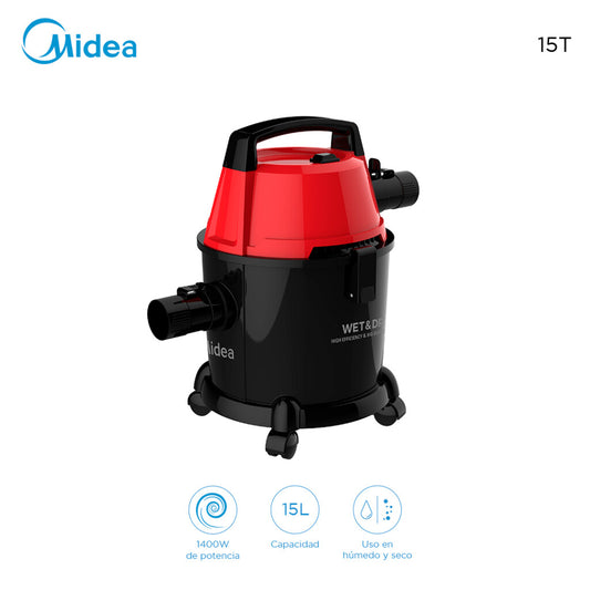 Aspiradora Wet-Dry 3 en 1 Midea 15T
