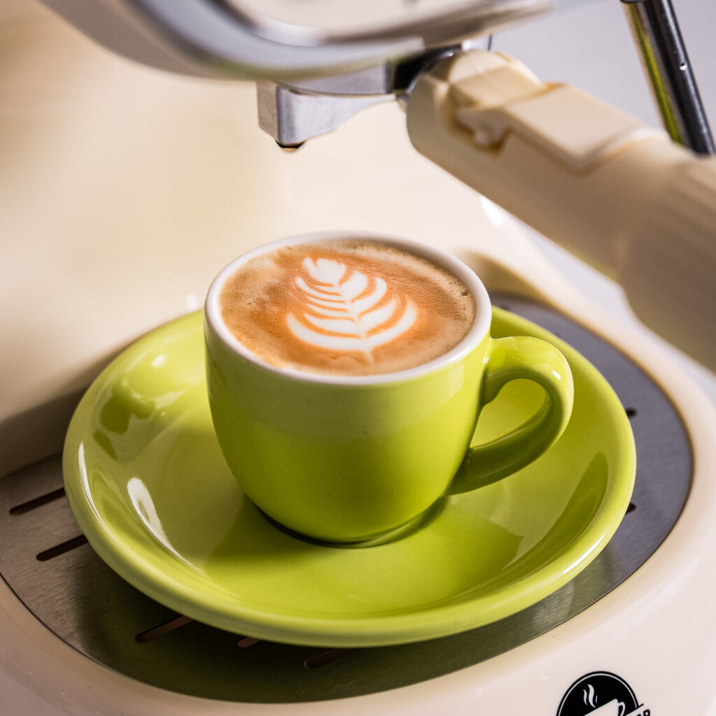 cafetera espresso y capuccino retro