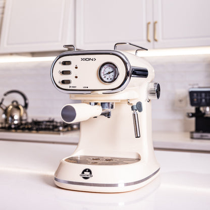 cafetera espresso y capuccino retro