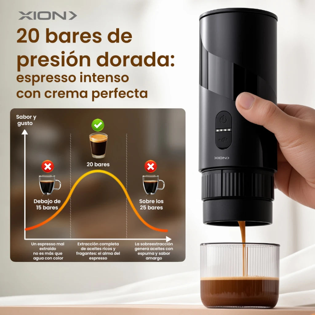 cafetera portátil para capsula y café molido