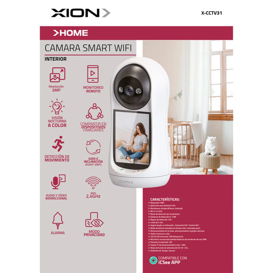 cámara de seguridad smart wifi interior