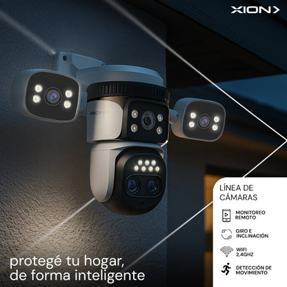 cámara de seguridad smart xion multi camaras 4 lentes