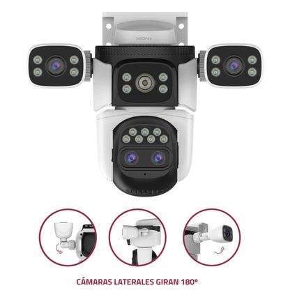cámara de seguridad smart xion multi camaras 4 lentes
