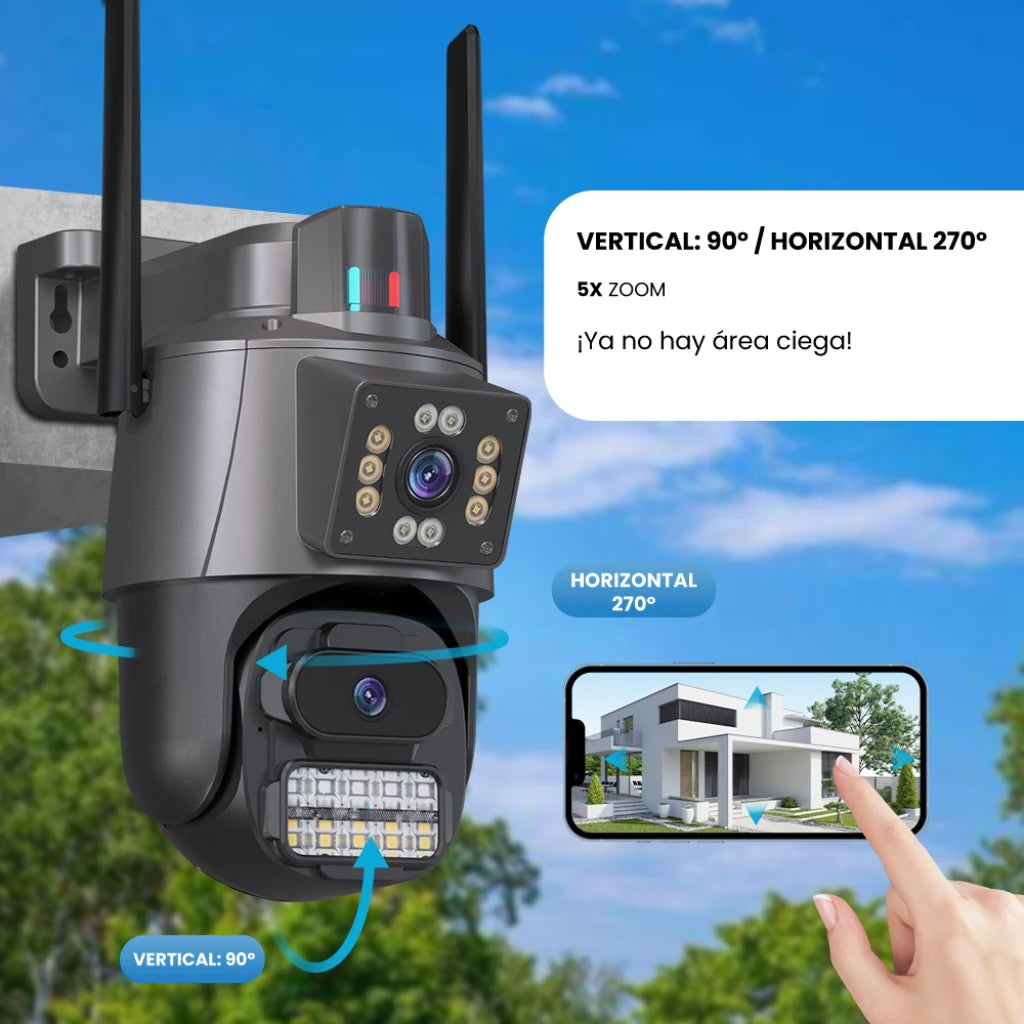 cámara de seguridad xion smart wifi doble lente