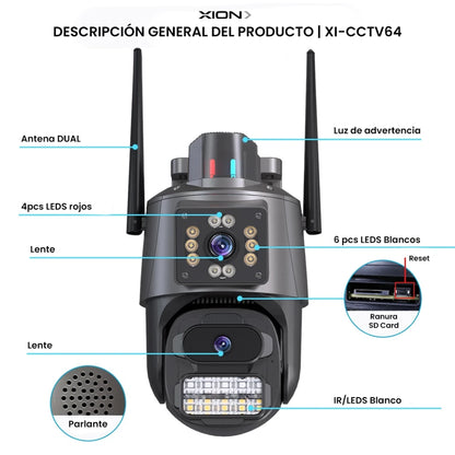 cámara de seguridad xion smart wifi doble lente