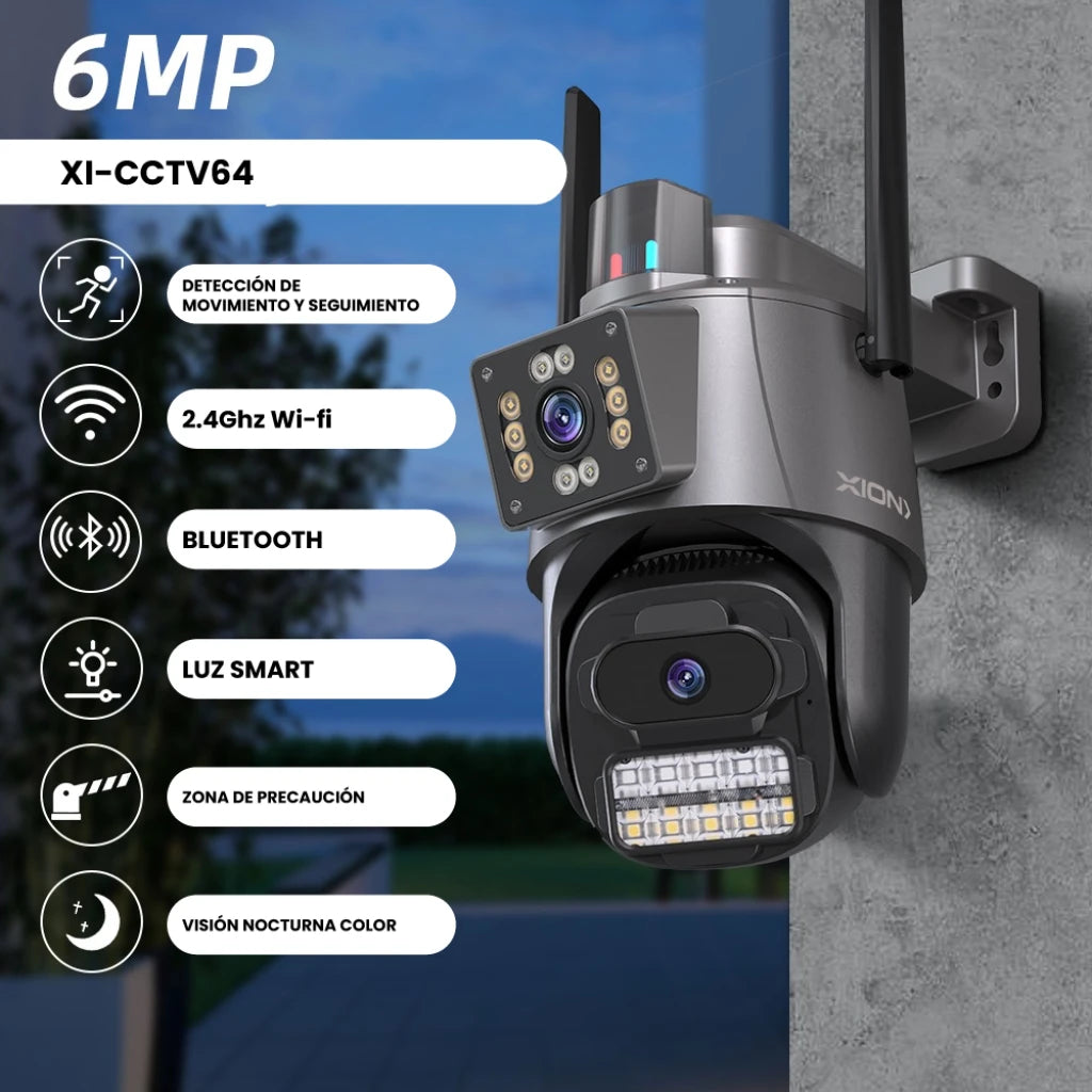 cámara de seguridad xion smart wifi doble lente