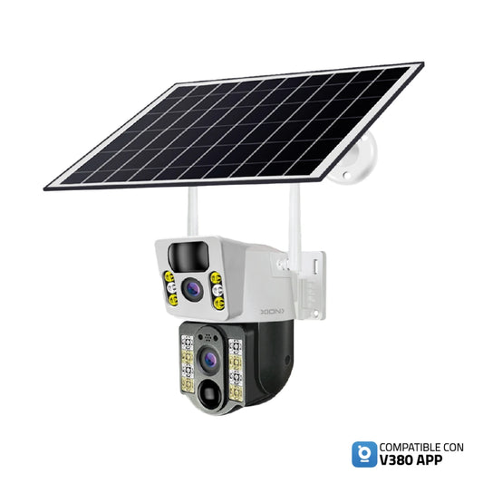 cámara solar xion smart doble cámara recargable