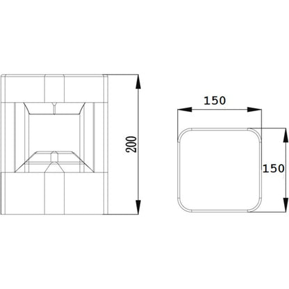 Caminero led de jardín 20cm 9W