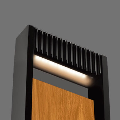 Caminero poste led de jardín con símil madera 40cm