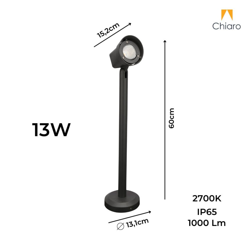 Caminero poste led de jardín móvil 60cm 13W