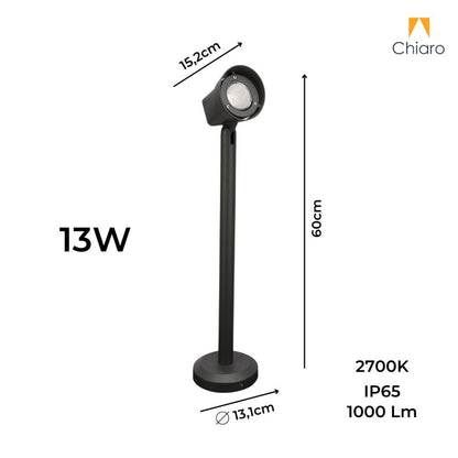 Caminero poste led de jardín móvil 60cm 13W