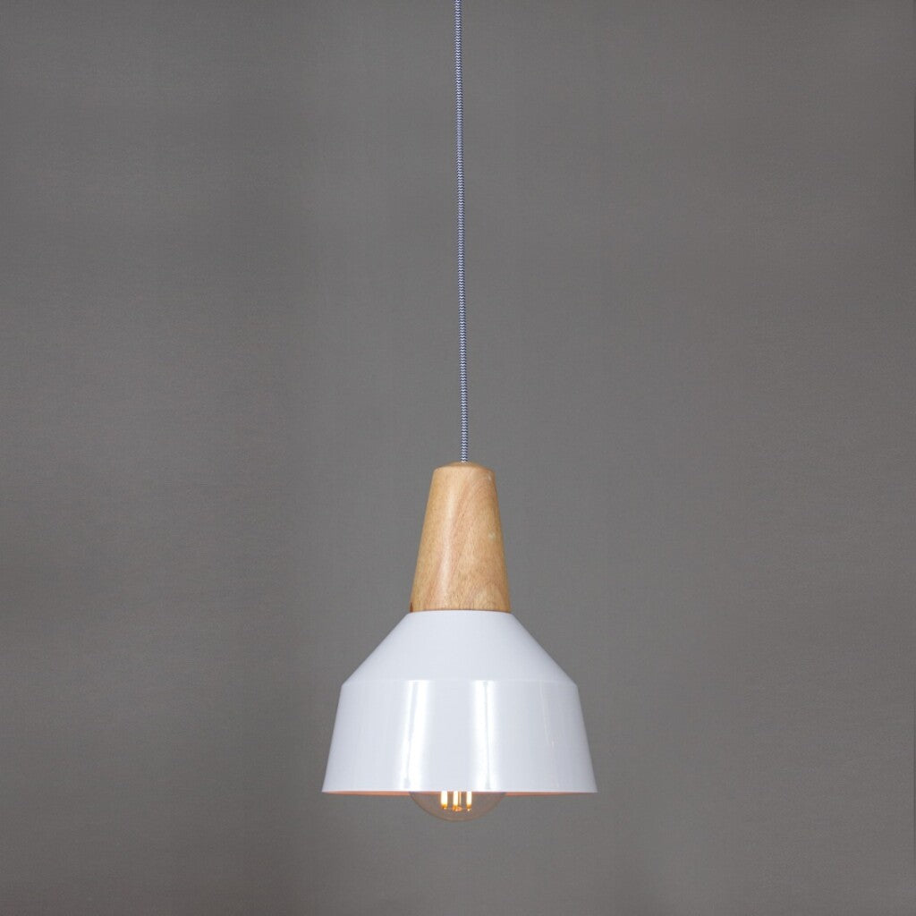 Campana de Aluminio y madera estilo nórdico