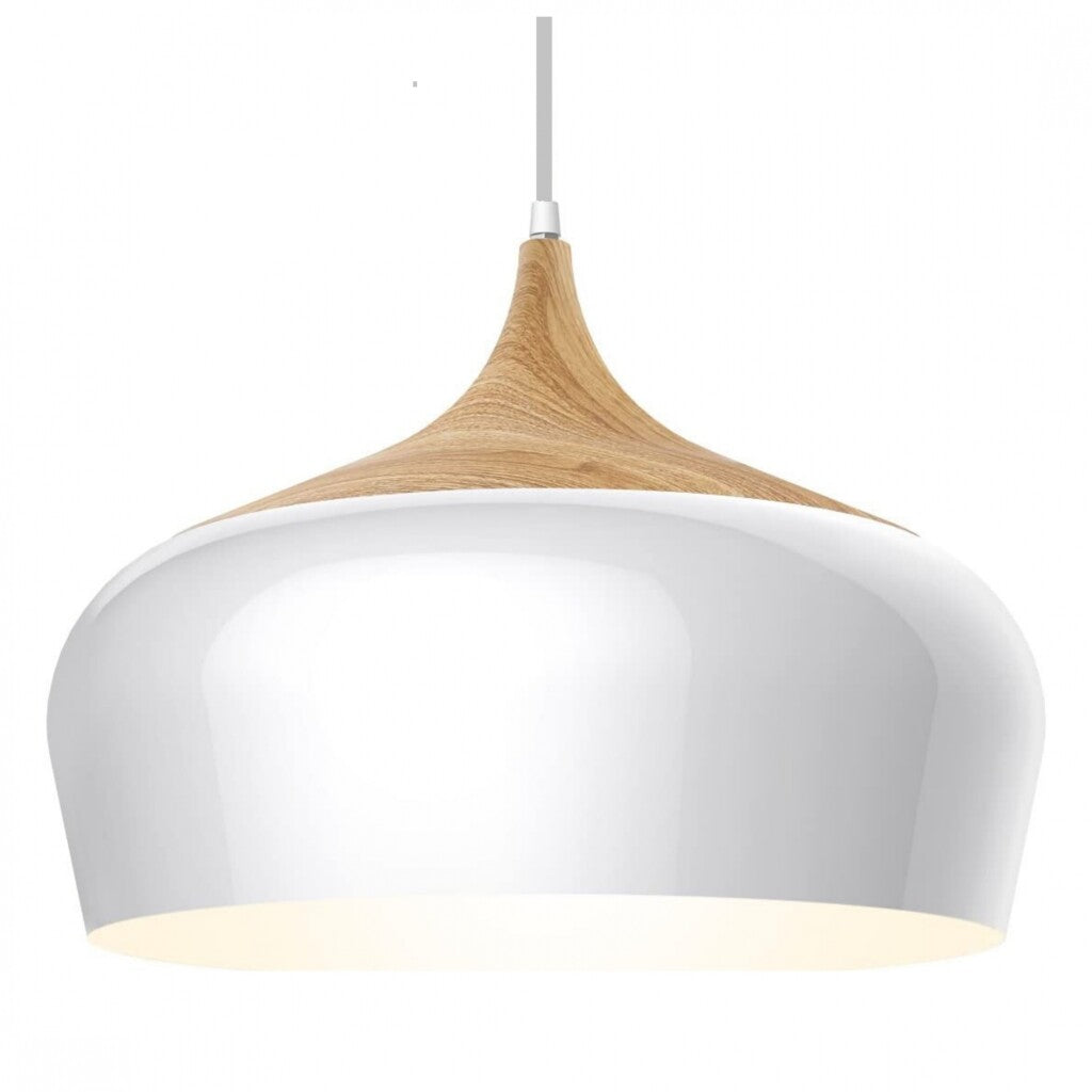 Campana estilo nórdico de aluminio y símil madera