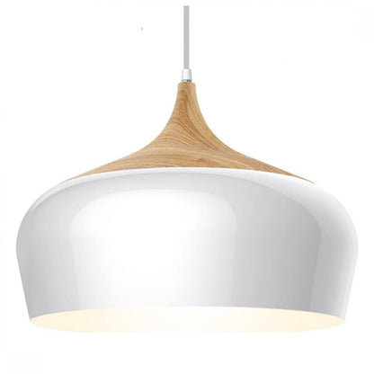 Campana estilo nórdico de aluminio y símil madera