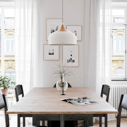 Campana estilo nórdico de aluminio y símil madera