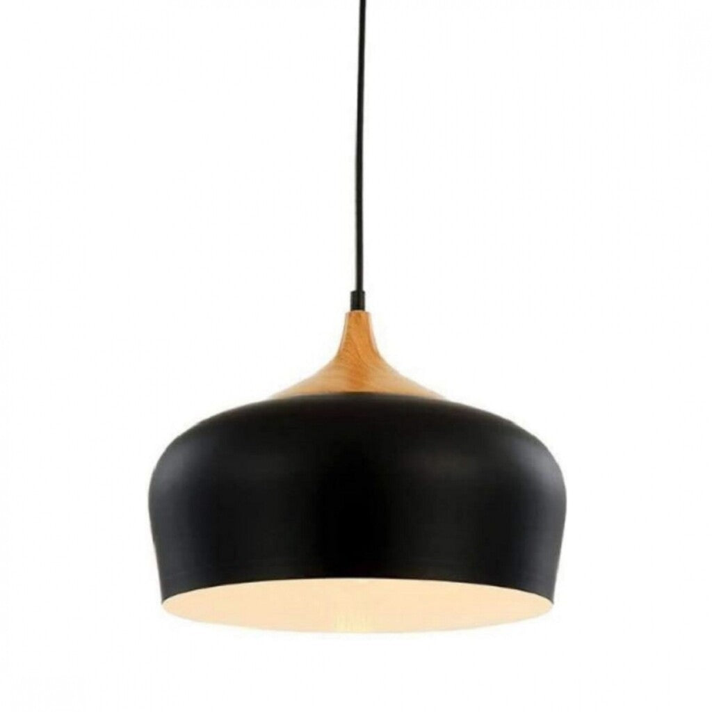 Campana estilo nórdico de aluminio y símil madera