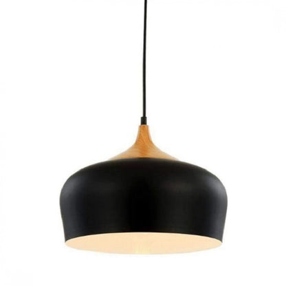 Campana estilo nórdico de aluminio y símil madera