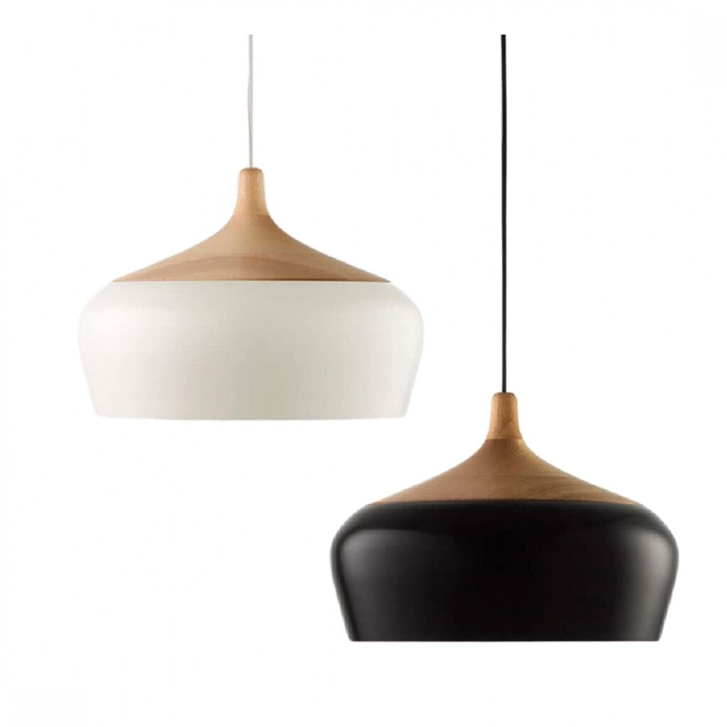 Campana estilo nórdico de aluminio y símil madera
