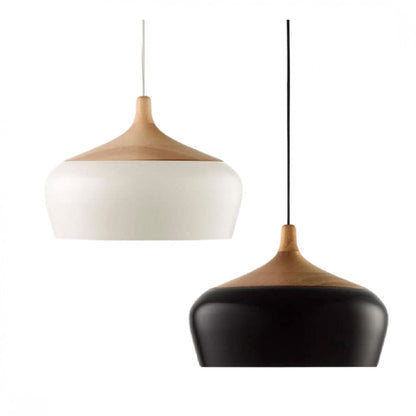 Campana estilo nórdico de aluminio y símil madera